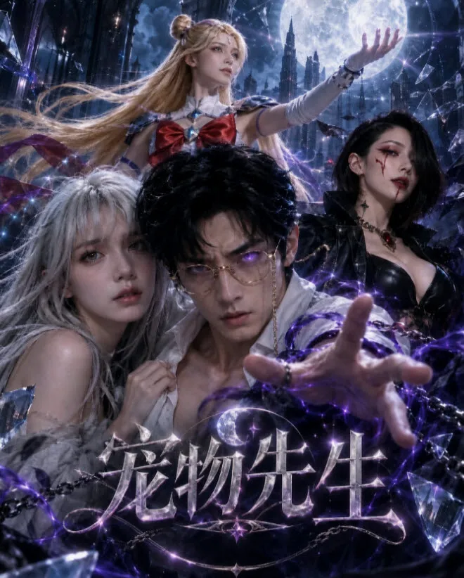 AI风格短剧画面，人物与光影构图